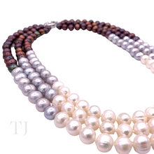 Загрузить изображение в средство просмотра галереи, Multi Colored Freshwater Pearl Layered Necklace
