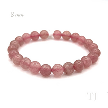 Load image into Gallery viewer, Strawberry Quartz Bracelet Natural Color
