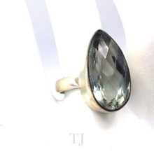 Load image into Gallery viewer, Green Amethyst Ring in Sterling Silver
