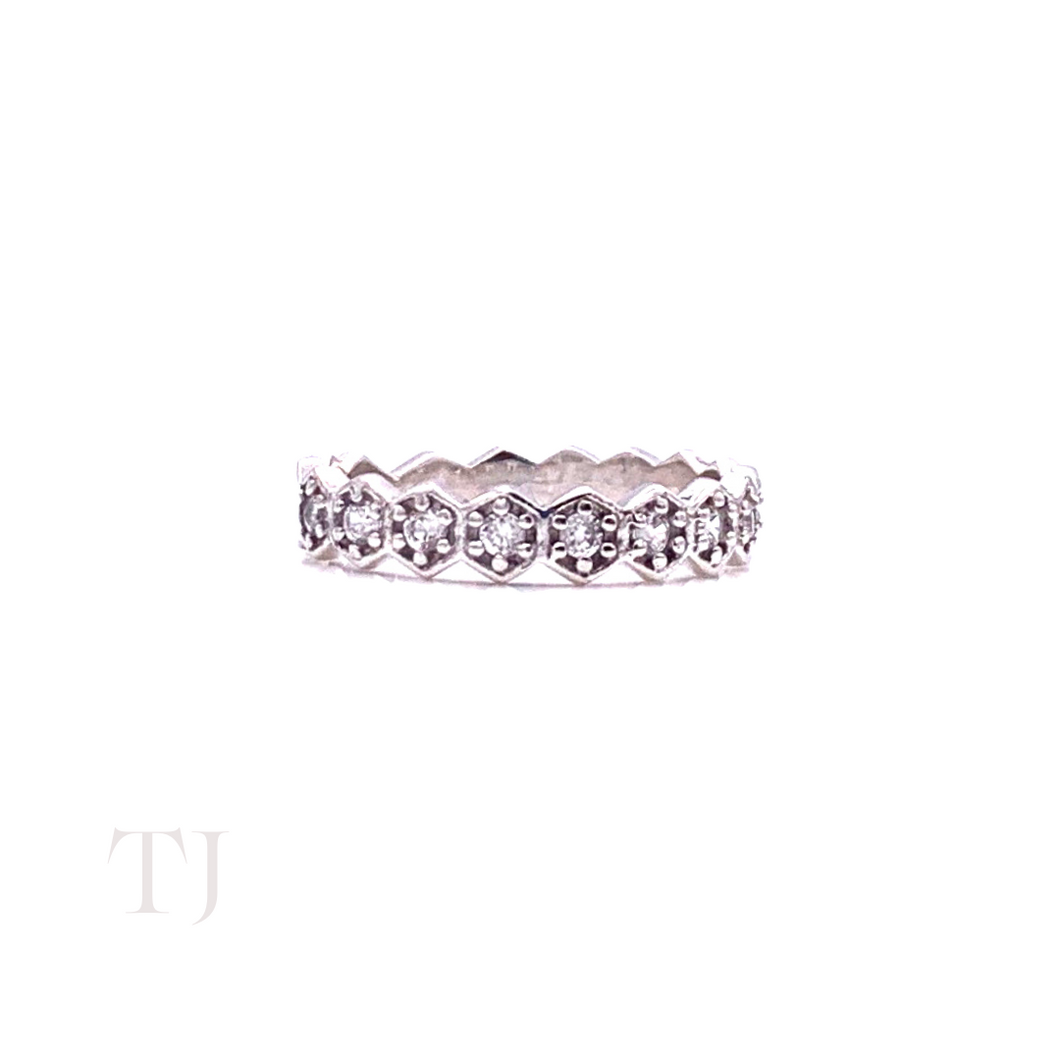 Diamonique Band Ring