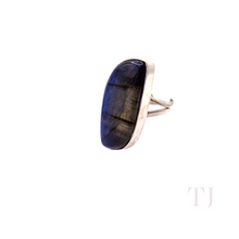 Load image into Gallery viewer, Labradorite Stone Ring in Sterling Silver
