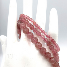 Load image into Gallery viewer, Strawberry Quartz Bracelet Natural Color
