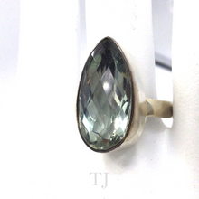 Load image into Gallery viewer, Green Amethyst Ring in Sterling Silver
