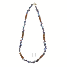 Load image into Gallery viewer, Multi-colored Pearl with Gemstone Necklace
