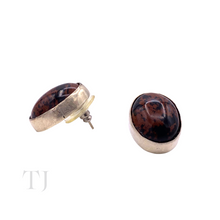 Load image into Gallery viewer, Mahogany Obsidian Earrings in Sterling Silver
