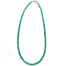 Load image into Gallery viewer, Aventurine faceted chip necklace with sterling silver lobster clasp
