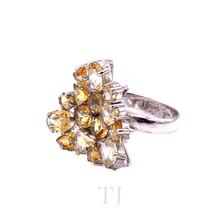 Load image into Gallery viewer, Citrine Triangular Ring in Sterling Silver
