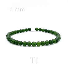 Cargar imagen en el visor de la galería, Green Jade bead bracelet, 4mm bead size
