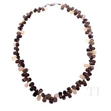 Load image into Gallery viewer, Smoky Quartz Chip Necklace in Sterling Silver
