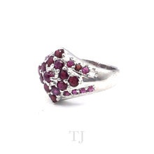 Load image into Gallery viewer, Ruby Double Layered Style Ring in Sterling Silver
