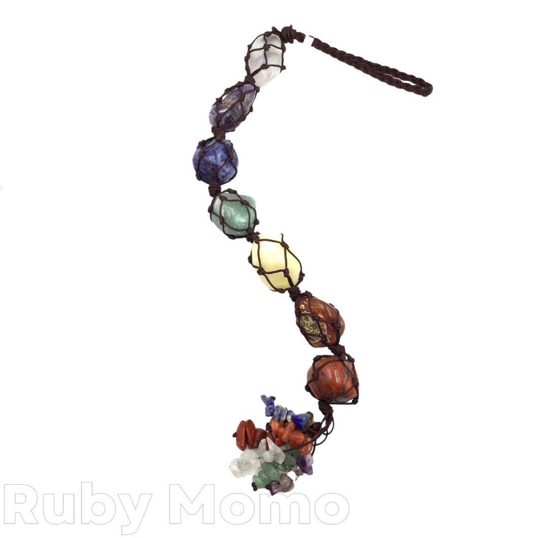 7 chakras stones hanging ornament