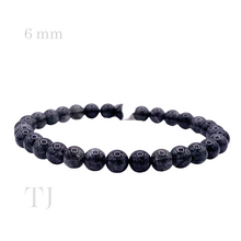 Load image into Gallery viewer, Biotite Mica 6 mm bead sized bracelet with elastic string
