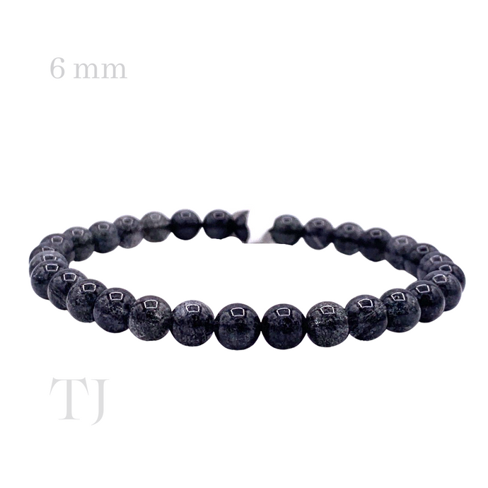 Biotite Mica 6 mm bead sized bracelet with elastic string