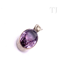 Load image into Gallery viewer, Amethyst Oval Cut Pendant in Sterling Silver
