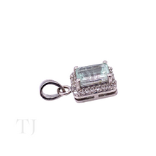 Load image into Gallery viewer, Tourmaline Square Cut Pendant in Sterling Silver
