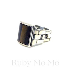 Load image into Gallery viewer, Tiger&#39;s Eye Ring in Sterling Silver
