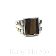 Load image into Gallery viewer, Tiger&#39;s Eye Ring in Sterling Silver
