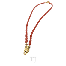 Load image into Gallery viewer, Italian Salmon Coral Necklace with 14k Gold Heart Pendant
