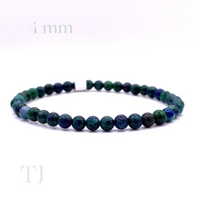 Load image into Gallery viewer, Chrysocolla Bead bracelet with elastic string 4 mm
