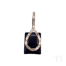 Load image into Gallery viewer, Rainbow Obsidian Square Pendant in Sterling Silver
