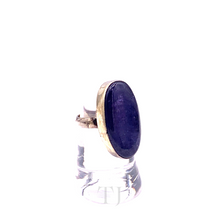 Load image into Gallery viewer, Tanzanite Long Oval Ring in Sterling Silver
