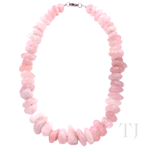 Load image into Gallery viewer, Rose Quartz Nugget Stone Necklace
