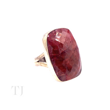 Load image into Gallery viewer, Indian Ruby Square Cut Ring in Sterling Silver
