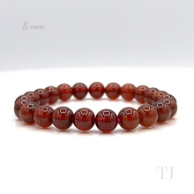 将图片加载到图库查看器，Burmese Spessartine Garnet (AAA+) Quality Bracelet with elastic string, 8 mm
