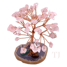 Load image into Gallery viewer, Rose Quartz Tree with Agate Base (Small)
