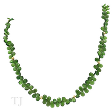 Load image into Gallery viewer, Green Tourmaline Flower Chip Necklace in 14k Gold
