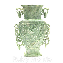 Load image into Gallery viewer, Antique designed Jade incense burner with carving on it
