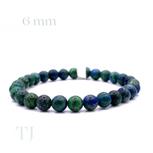 Cargar imagen en el visor de la galería, Chrysocolla Bead bracelet with elastic string 6 mm
