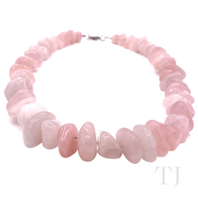 Load image into Gallery viewer, Rose Quartz Nugget Stone Necklace
