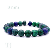 Cargar imagen en el visor de la galería, Chrysocolla Bead bracelet with elastic string 8 mm
