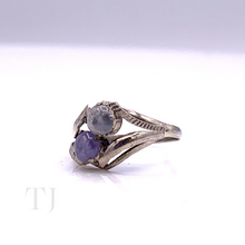 Load image into Gallery viewer, Burmese Sapphire Cabochons in Sterling Silver Setting Ring
