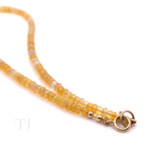 Load image into Gallery viewer, Ethiopian Opal Faceted Chip Necklace in 14k Gold
