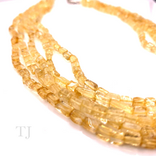 Load image into Gallery viewer, Citrine Tube 5 Layered Necklace in Sterling Silver
