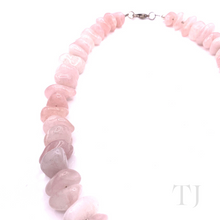 Load image into Gallery viewer, Rose Quartz Nugget Stone Necklace
