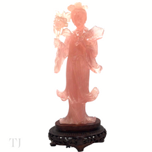 Cargar imagen en el visor de la galería, Goddess of Beauty: Hand-Carved Rose Quartz sculpture
