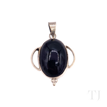 Cargar imagen en el visor de la galería, Rainbow Obsidian Cabochon Pendant in Sterling Silver
