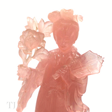 Cargar imagen en el visor de la galería, Goddess of Beauty: Hand-Carved Rose Quartz sculpture
