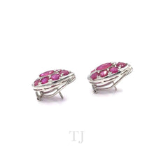 Загрузить изображение в средство просмотра галереи, Ruby Earrings &amp; Ring Set in Sterling Silver
