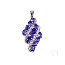 Load image into Gallery viewer, Tanzanite Lined Pendant in Sterling Silver
