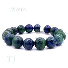 Cargar imagen en el visor de la galería, Chrysocolla Bead bracelet with elastic string, 12 mm
