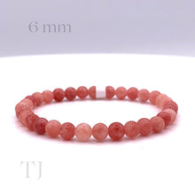 Загрузить изображение в средство просмотра галереи, Strawberry Quartz Bracelet (Color Enhanced)
