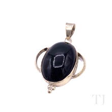 Load image into Gallery viewer, Rainbow Obsidian Cabochon Pendant in Sterling Silver
