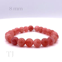 Загрузить изображение в средство просмотра галереи, Strawberry Quartz Bracelet (Color Enhanced)
