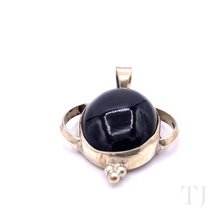 Cargar imagen en el visor de la galería, Rainbow Obsidian Cabochon Pendant in Sterling Silver
