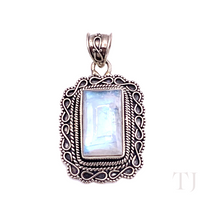 Load image into Gallery viewer, Moonstone Antique Designed Pendant in Sterling Silver
