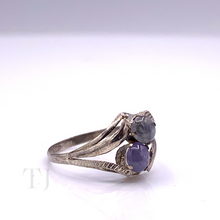 Load image into Gallery viewer, Burmese Sapphire Cabochons in Sterling Silver Setting Ring
